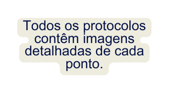Todos os protocolos contêm imagens detalhadas de cada ponto
